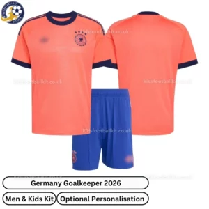 Germany goalkeeper men and kids kit 2026-over view-orange