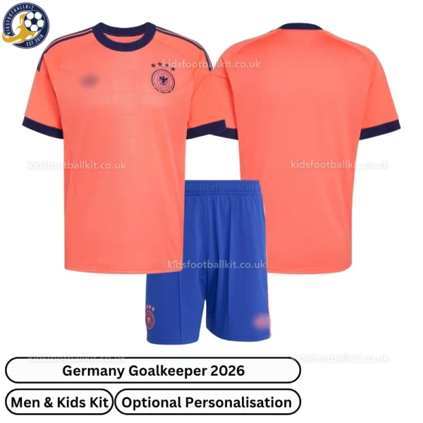 Germany goalkeeper men and kids kit 2026-over view-orange