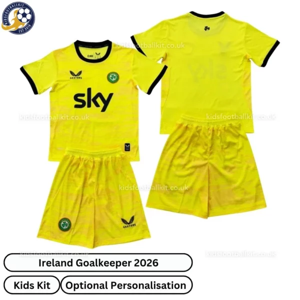 Ireland Goalkeeper Kids Kit 2026-over view