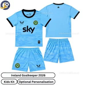 Ireland Goalkeeper Kids Kit 2026-over view-blue