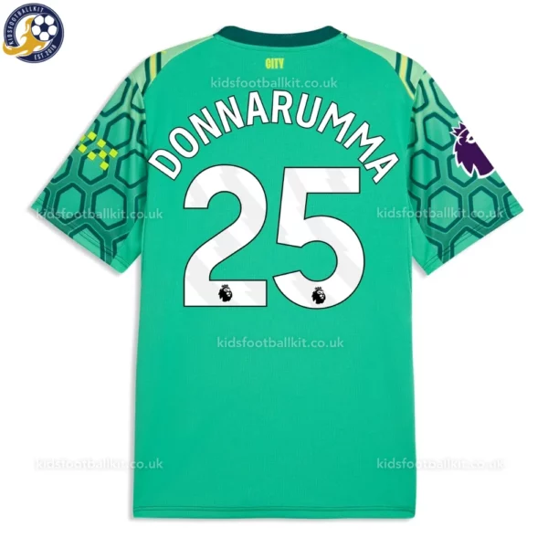 Manchester City Goalkeeper Kids Kit 26_27-back view-green-DONNARUMMA 25