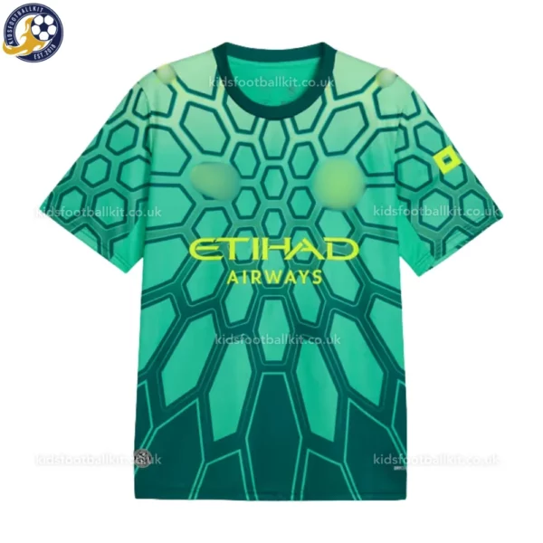 Manchester City Goalkeeper Kids Kit 26_27-front view-green