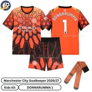 Manchester City Goalkeeper Kids Kit 26_27-over view-DONNARUMMA 1