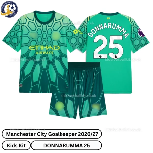Manchester City Goalkeeper Kids Kit 26_27-over view-green-DONNARUMMA 25