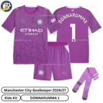 Manchester City Goalkeeper Kids Kit 26_27-over view-purple-DONNARUMMA 1