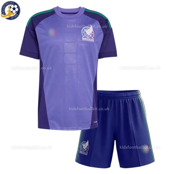 Mexico Away Goalkeeper Kids Kit 2026-front view