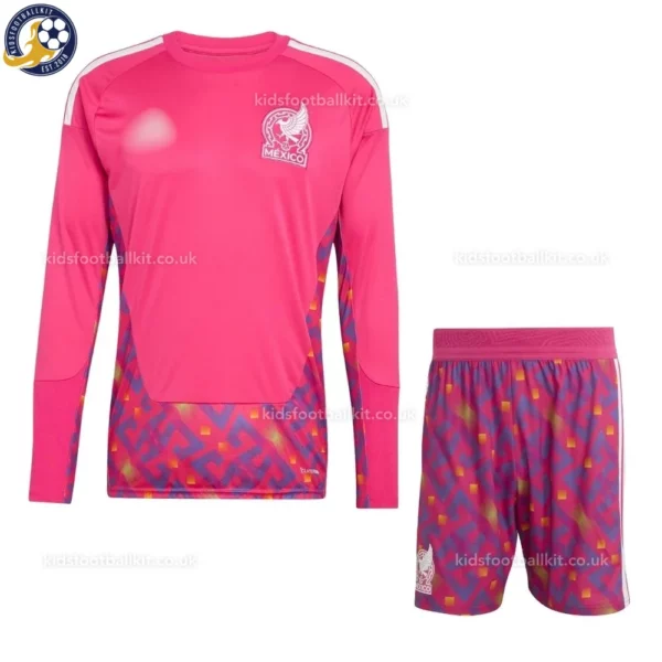 Mexico Goalkeeper Kids Kit 2026-front view-pink