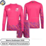 Mexico Goalkeeper Kids Kit 2026-over view-pink