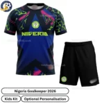 Nigeria Goalkeeper Kids Kit 2026-front view-black and green