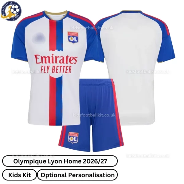 Olympique Lyon Home Kids Kit 26_27-over view