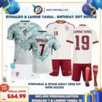 Portugal and spain away kids kits 2026- RONALDO 7 and LAMINE YAMAL 19