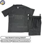 Real Madrid Training Men and Kids Kit 26_27-front view-black