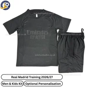 Real Madrid Training Men and Kids Kit 26_27-front view-black