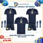 Scotland Home men and kids kits 2026 with socks