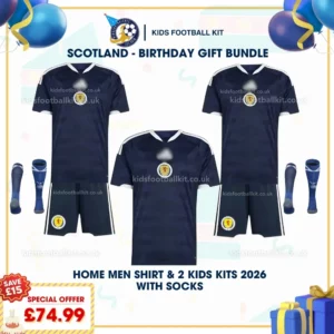 Scotland Home men and kids kits 2026 with socks