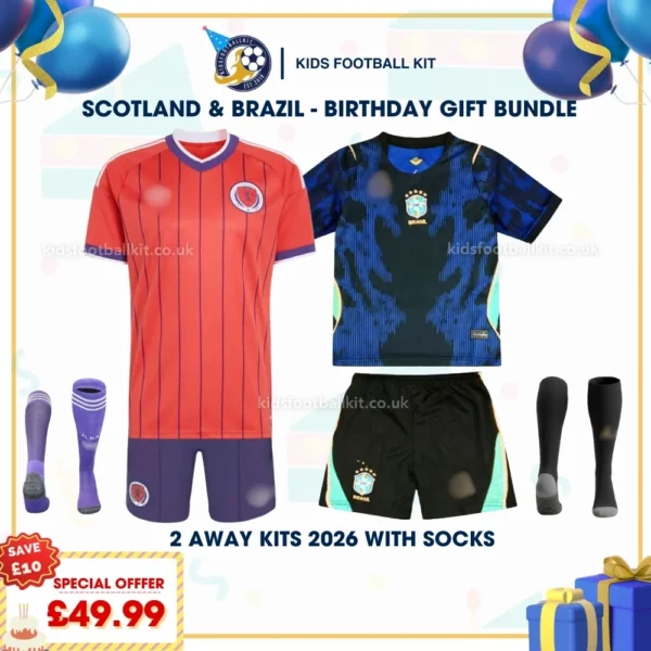 Scotland and Brazil Away kids kits 2026