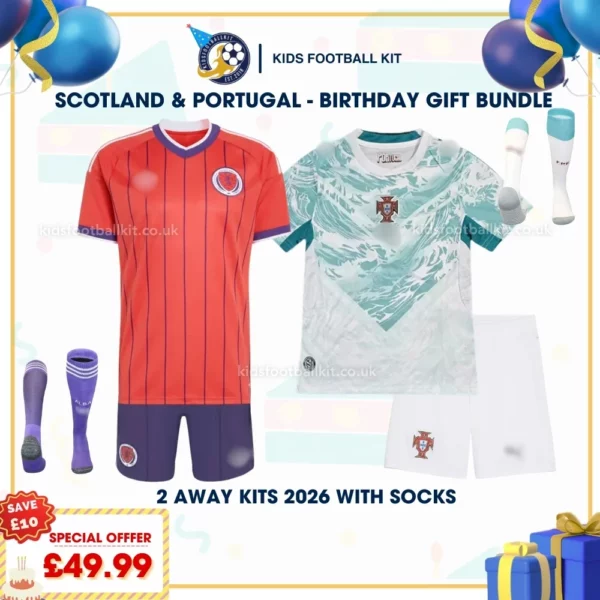 Scotland and Portugal Away kids kits 2026