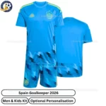 Spain Goalkeeper Men and Kids Kit 2026-over view
