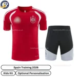 Spain Training Kids Kit 2026-front view-red