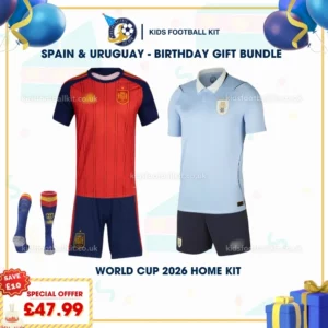 Spain & Uruguay home kids kits 2026