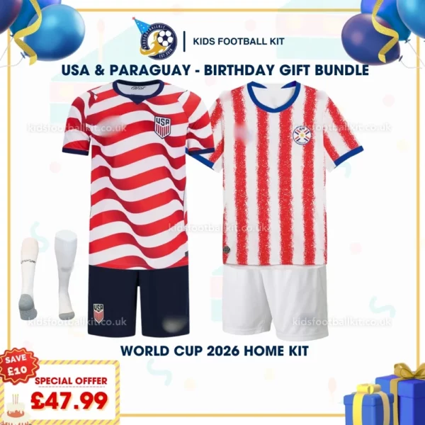 USA and Paraguay home kids kits 2026