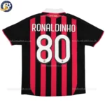 AC Milan Home Kids Kit 2009_10-back view-RONALDINHO 80