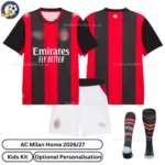 AC Milan Home Kids Kit 26_27-over view