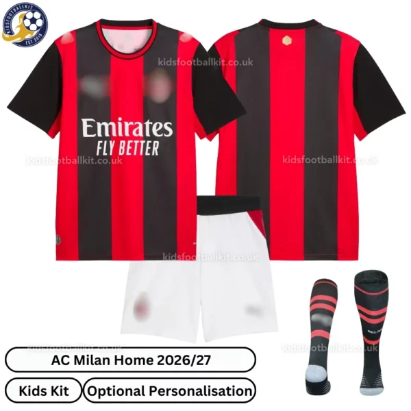 AC Milan Home Kids Kit 26_27-over view