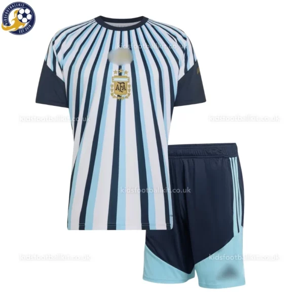 Argentina Pre Match Kids Kit 2026-front view