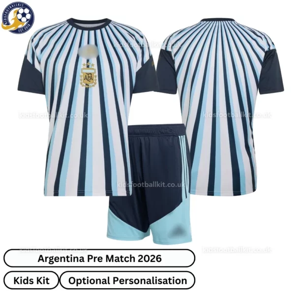 Argentina Pre Match Kids Kit 2026-over view