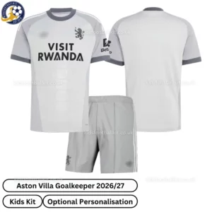 Aston Villa Goalkeeper Kids Kit 26_27 -Over view-grey