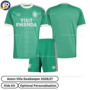 Aston Villa Goalkeeper Kids Kit 26_27-over view-green