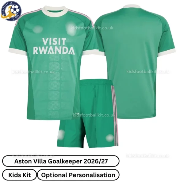 Aston Villa Goalkeeper Kids Kit 26_27-over view-green