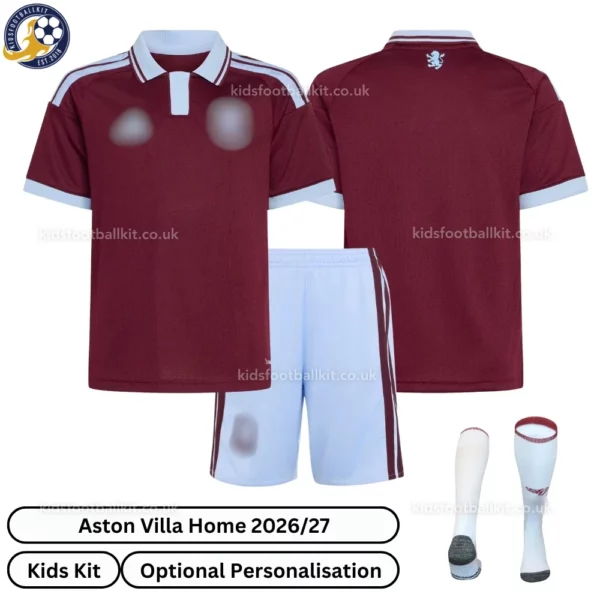 Aston Villa Home Kids Kit 26_27-over view