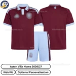 Aston Villa Home Kids Kit 26_27-over view