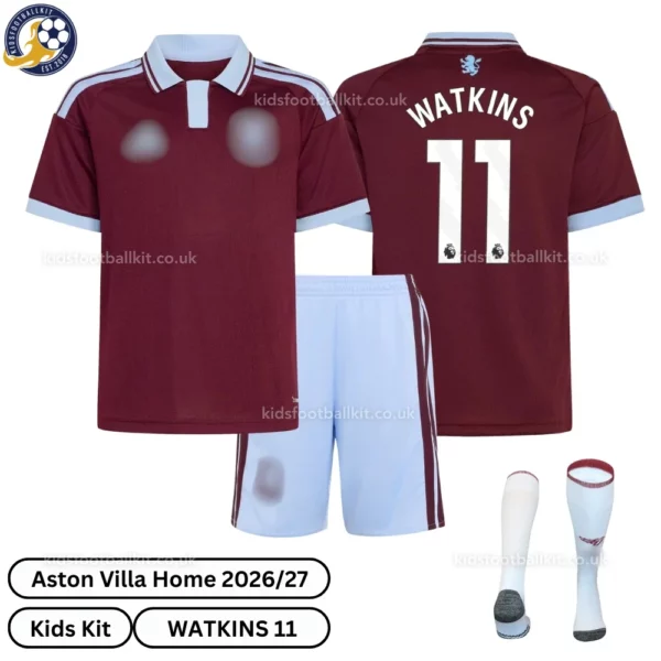 Aston Villa Home Kids Kit 26_27-over view-WATKINS 11