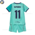 Barcelona Third Kids Kit 26_27-back view-RAPHINHA 11
