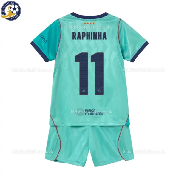 Barcelona Third Kids Kit 26_27-back view-RAPHINHA 11