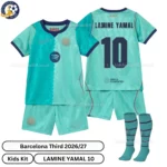 Barcelona Third Kids Kit 26_27-over view-LAMINE YAMAL 10