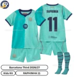 Barcelona Third Kids Kit 26_27-over view-RAPHINHA 11