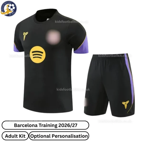 Barcelona Training adult Kit 2026_27-front view-black