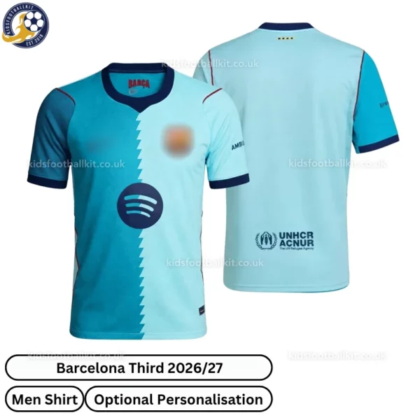 Barcelona third men shirt 26_27-over view