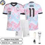 Belgium Away Kids Kit 2026-DOKU 11-over view