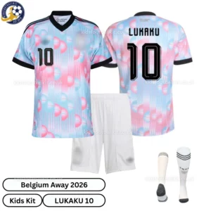 Belgium Away Kids Kit 2026-over view-Lukaku 10