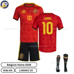 Belgium Home Kids Kit 2026-over view-Lukaku 10
