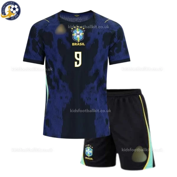 Brazil Away Kids Kit 2026 - CUNHA 9 -front view