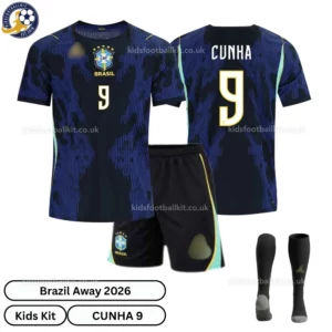 Brazil Away Kids Kit 2026 - CUNHA 9 -over view