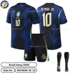 Brazil Away Kids Kit 2026 - NEYMAR JR. 10 -over view