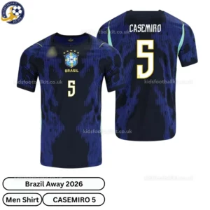 Brazil Away Men Shirt 2026 - CASEMIRO 5 -over view