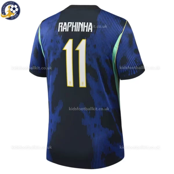 Brazil Away Men Shirt 2026 - RAPHINHA 11 -back view